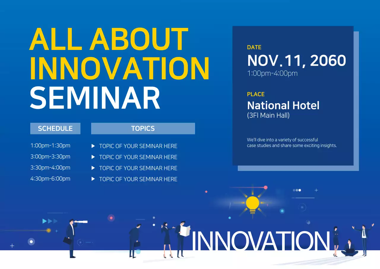 Blue Modern Innovation Event Poster