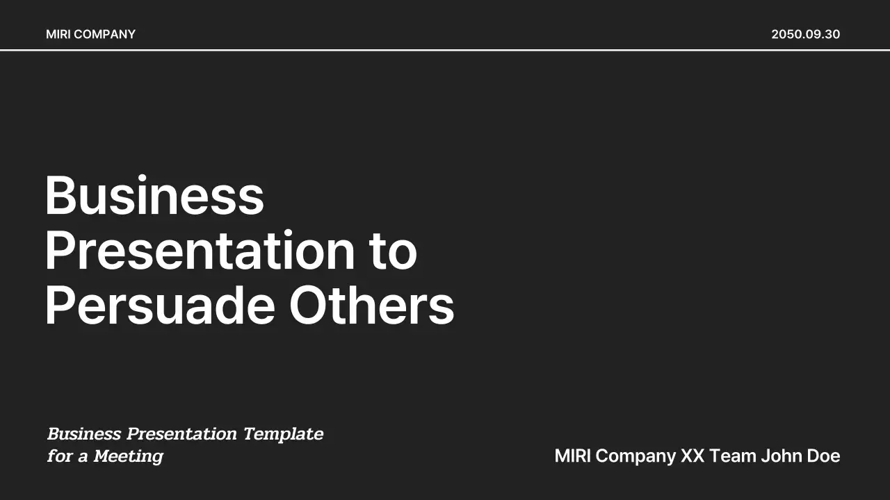 블랙 모던 비즈니스 프레젠테이션