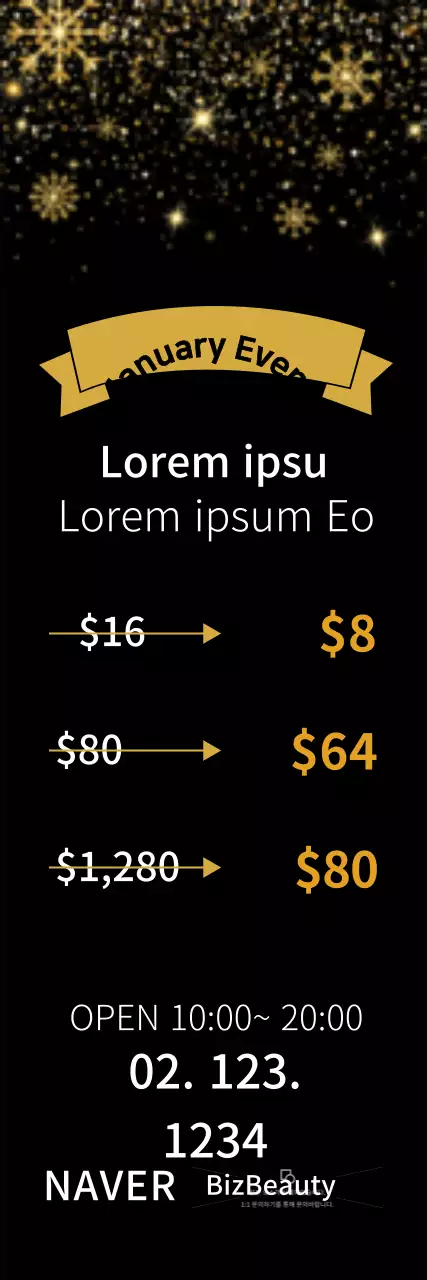 Banner de promoção de evento elegante preto