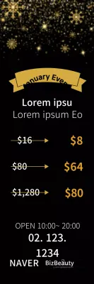 Banner de promoção de evento elegante preto