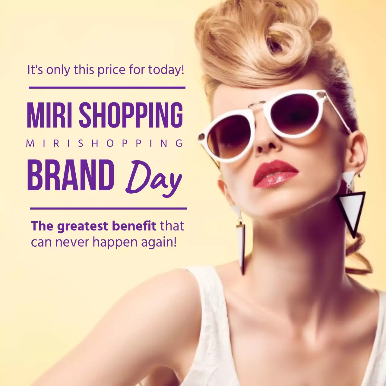 Beige Retro Shopping Promotion Social Media Post