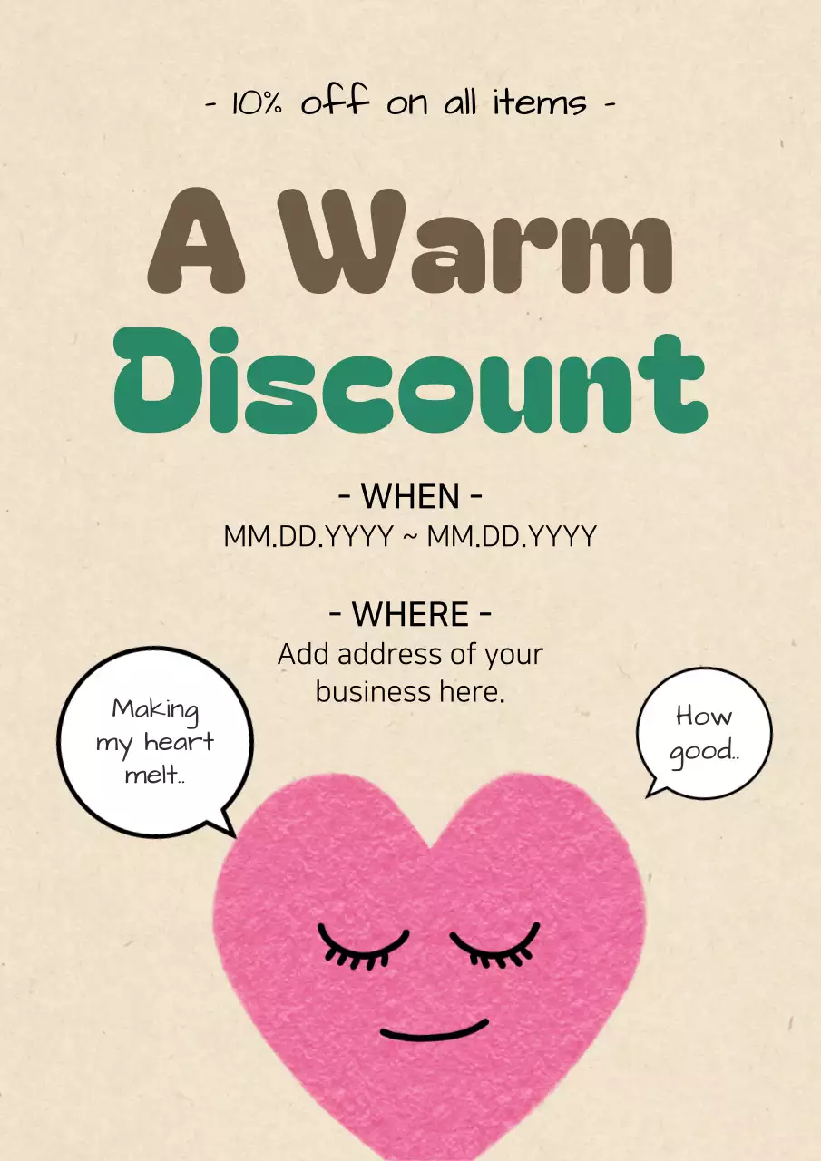 Pink Simple Discount Promotion Poster