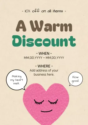 Pink Simple Discount Promotion Poster