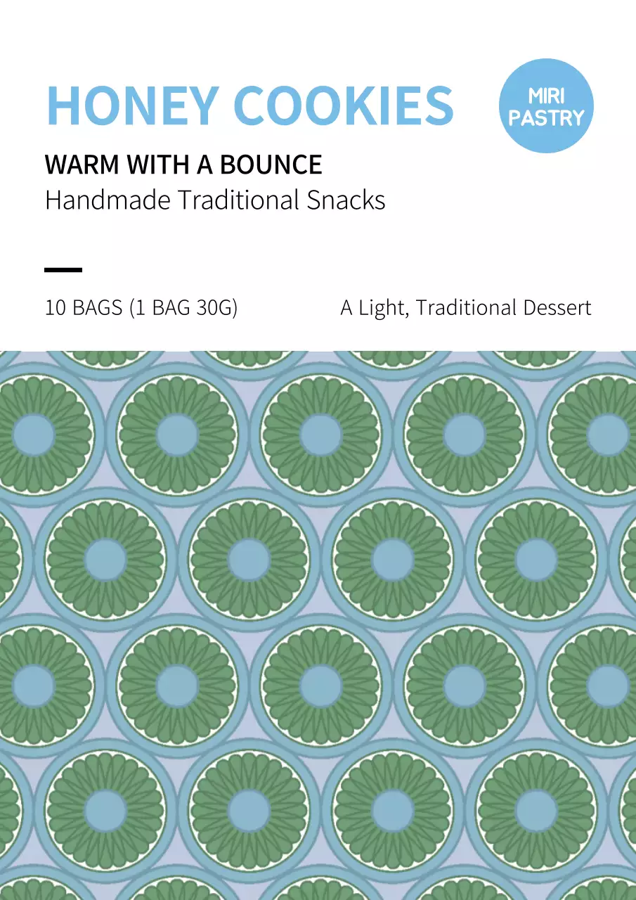 Blue Traditional Snacks Advertisement Poster