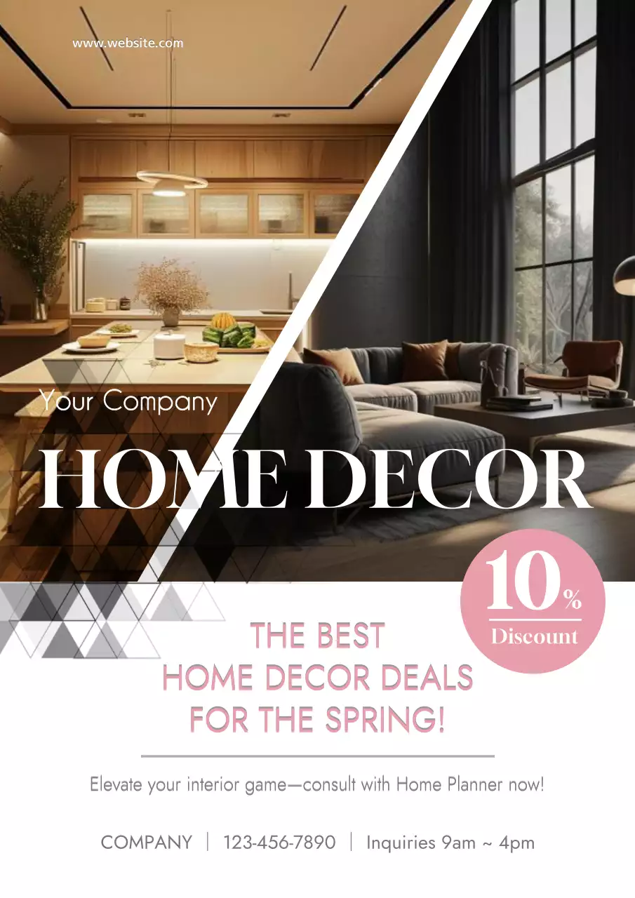 Beige Modern Home Promotion Poster