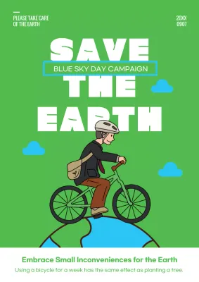 Green Simple Earth Campaign Promotion Poster