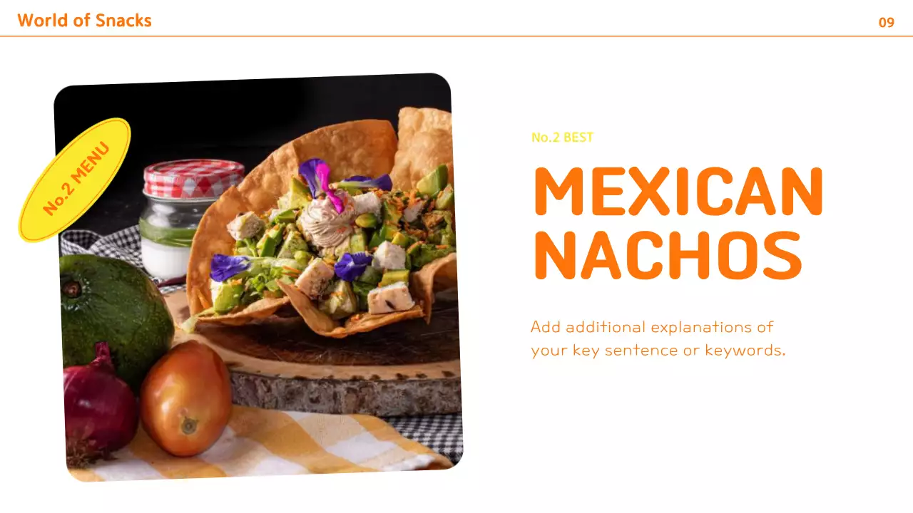 Orange Trendy Snack Promotion Presentation