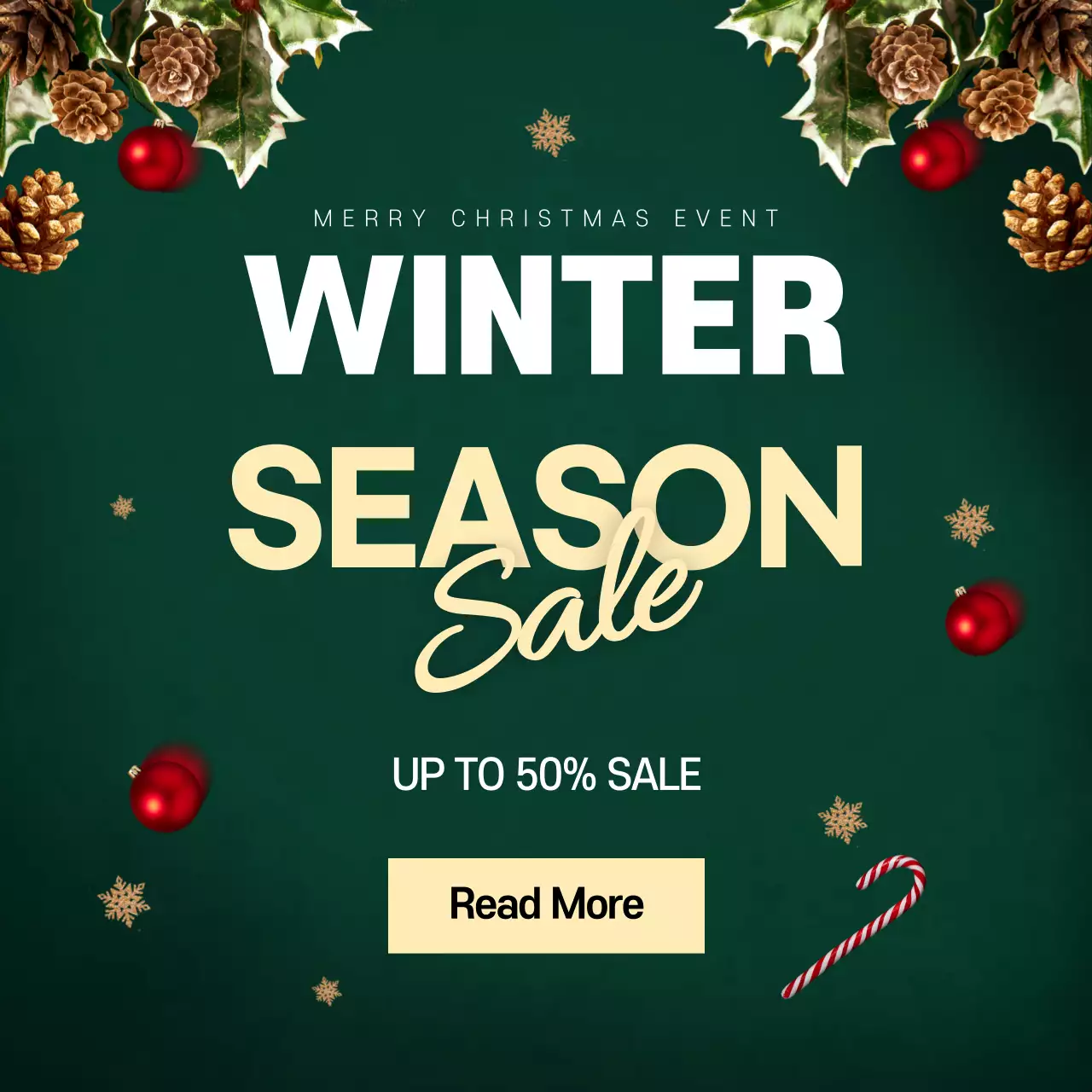 Green Traditional Winter Promotion Instagram Post