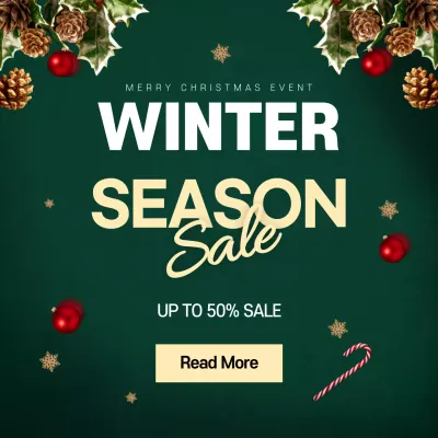 Green Traditional Winter Promotion Instagram Post