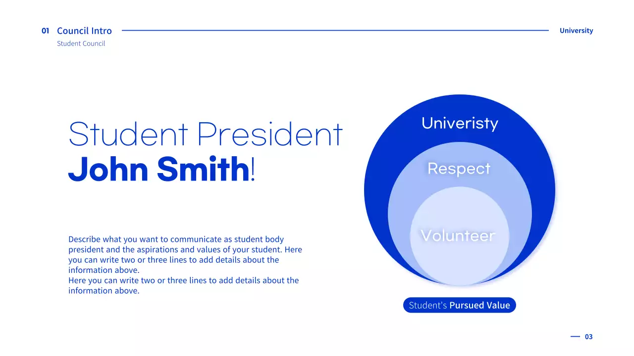 Blue Modern University Guide Presentation