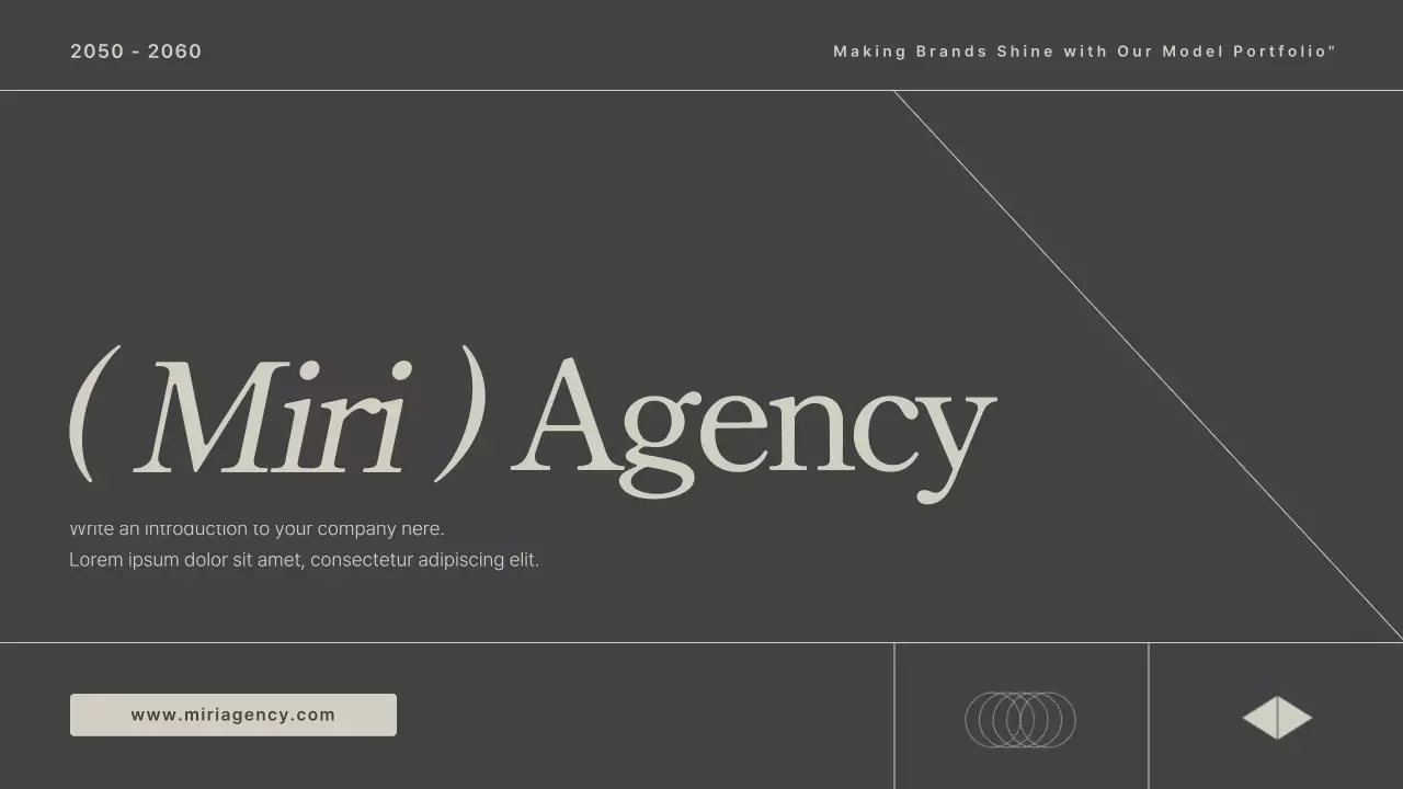 Modern Modeling Agency Company Cover Letter in Gray