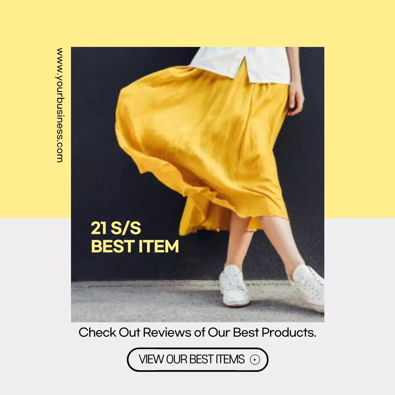 Yellow Trendy Fashion Promotion Social Media Post
