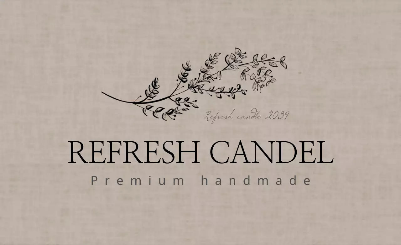 Beige Botanical Candle Advertisement Banner