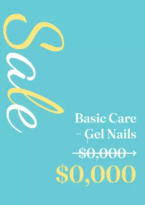 Teal Elegant Nails Promotion Poster