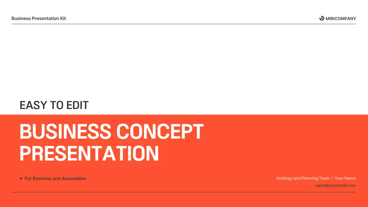 Orange and gray business report presentations