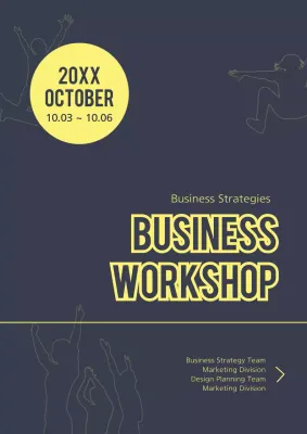 Navy Minimal Business Event Poster
