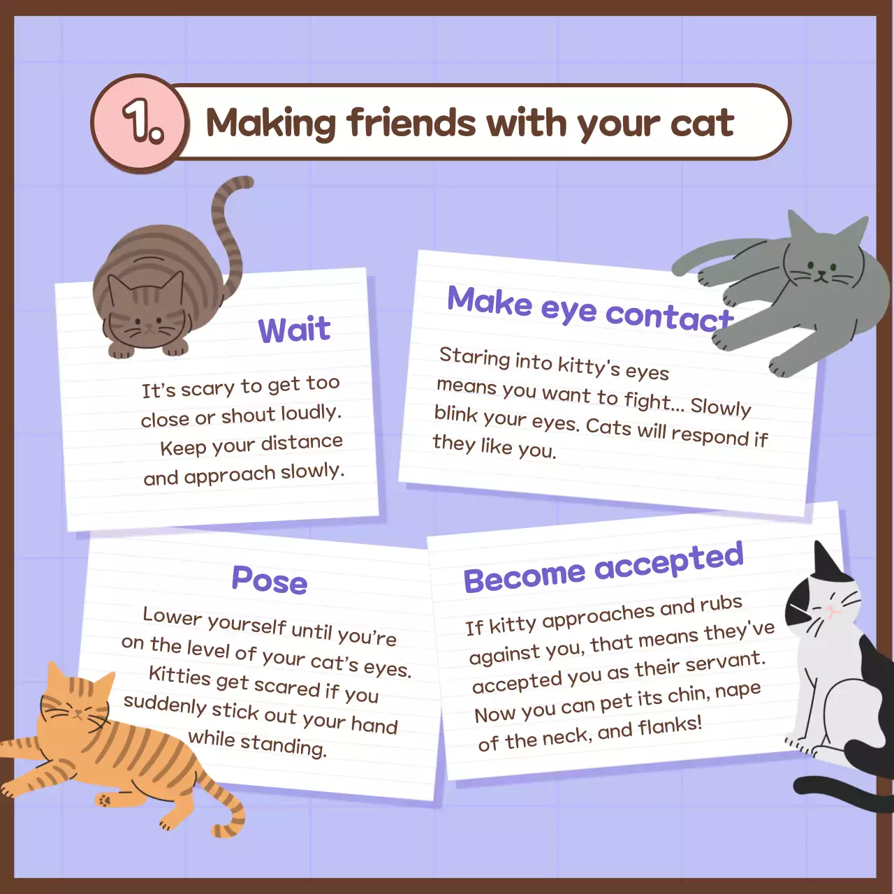 Pink Trendy Cat Guide Instagram Carousel