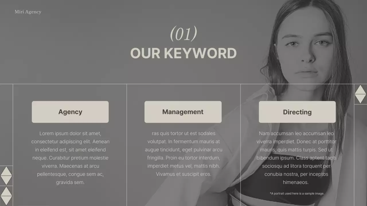 Modern Modeling Agency Company Cover Letter in Gray