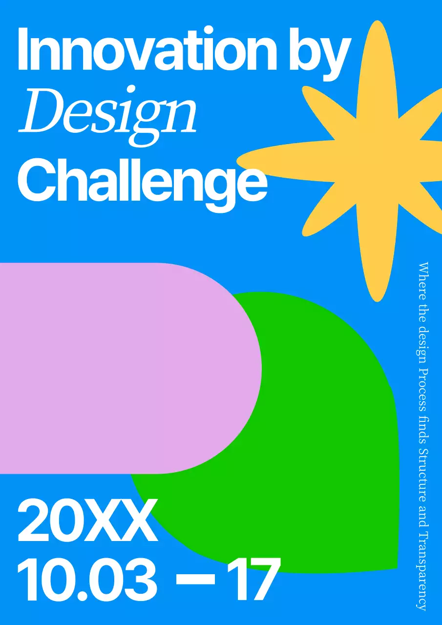 Interior poster with blue tones