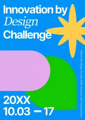 Interior poster with blue tones