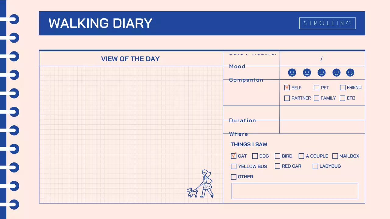 Orange and Blue Diary My Hobby Diary