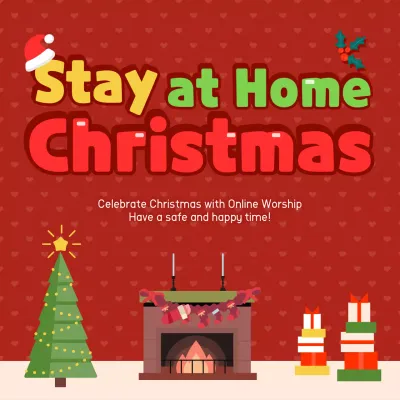 Red Traditional Christmas Promotion Social Media Post