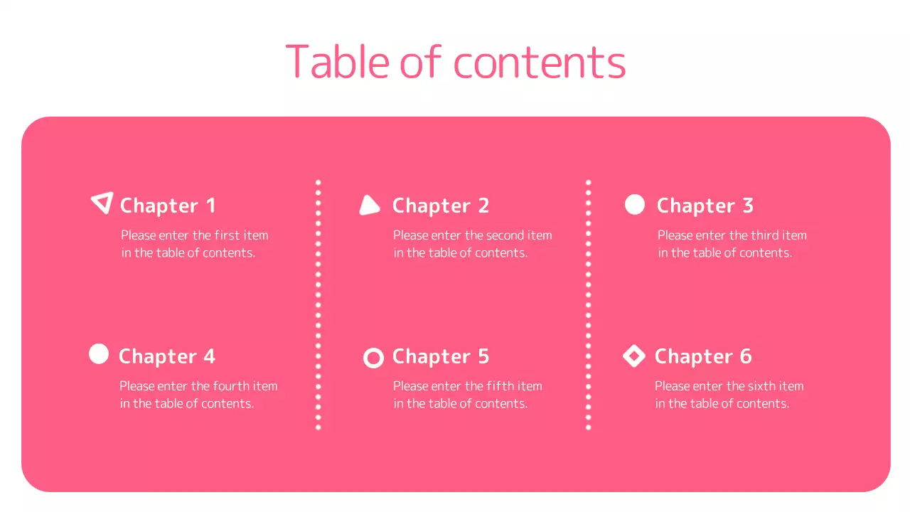 Presentation of pink clean geometric shapes