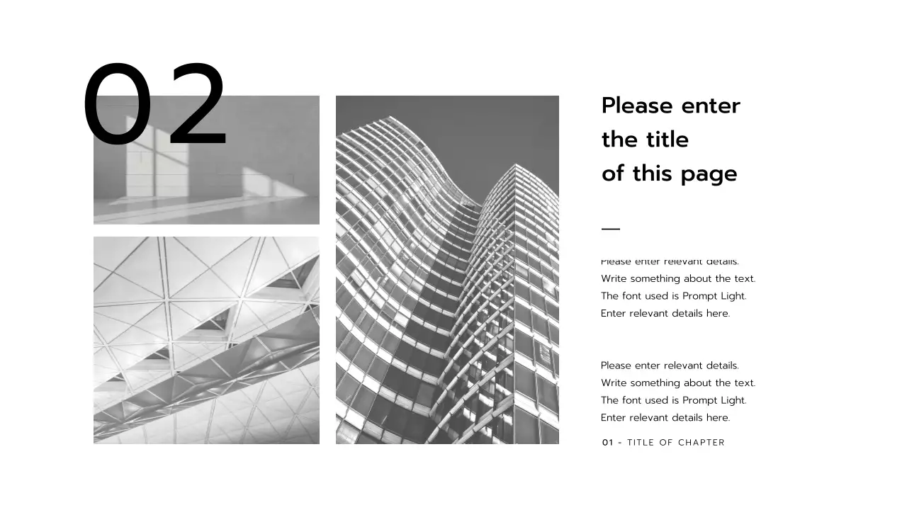 Black and White Presentation