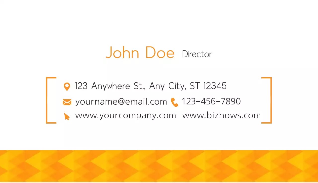 Orange Modern Business Card