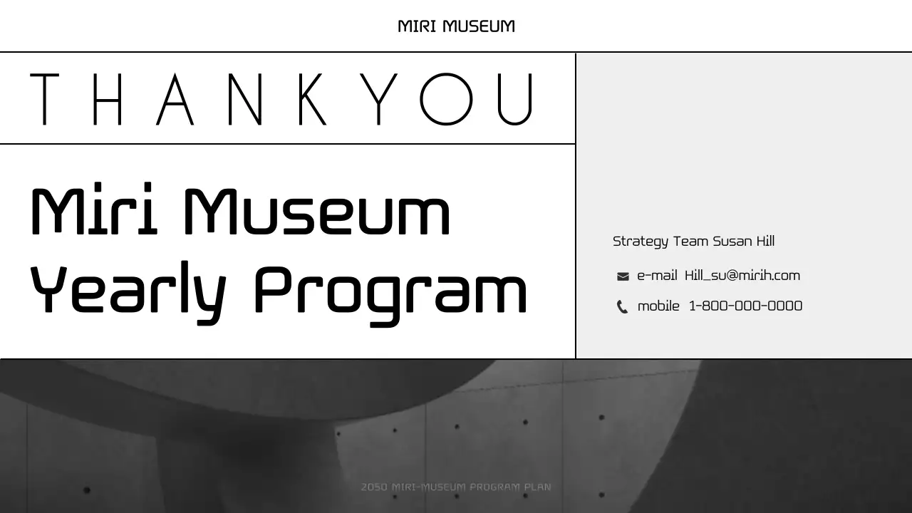 Planning a modern museum program in black and purple