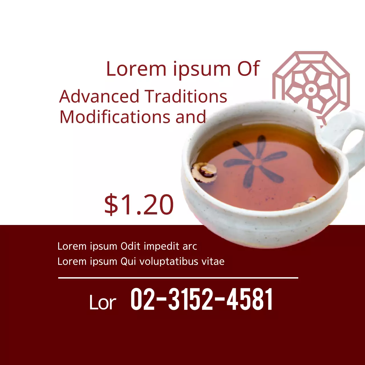 White Traditional Tea Promotion Banner