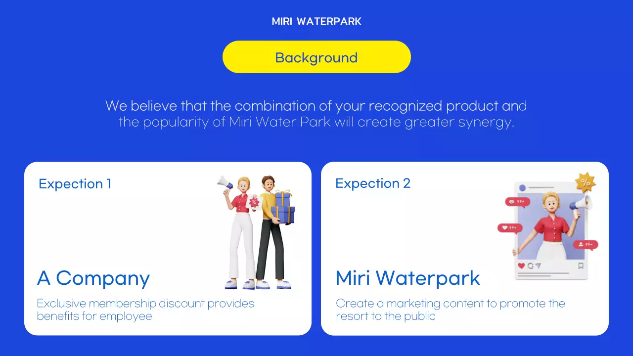 블루 플레이풀 워터파크 프로모션 프리젠테이션