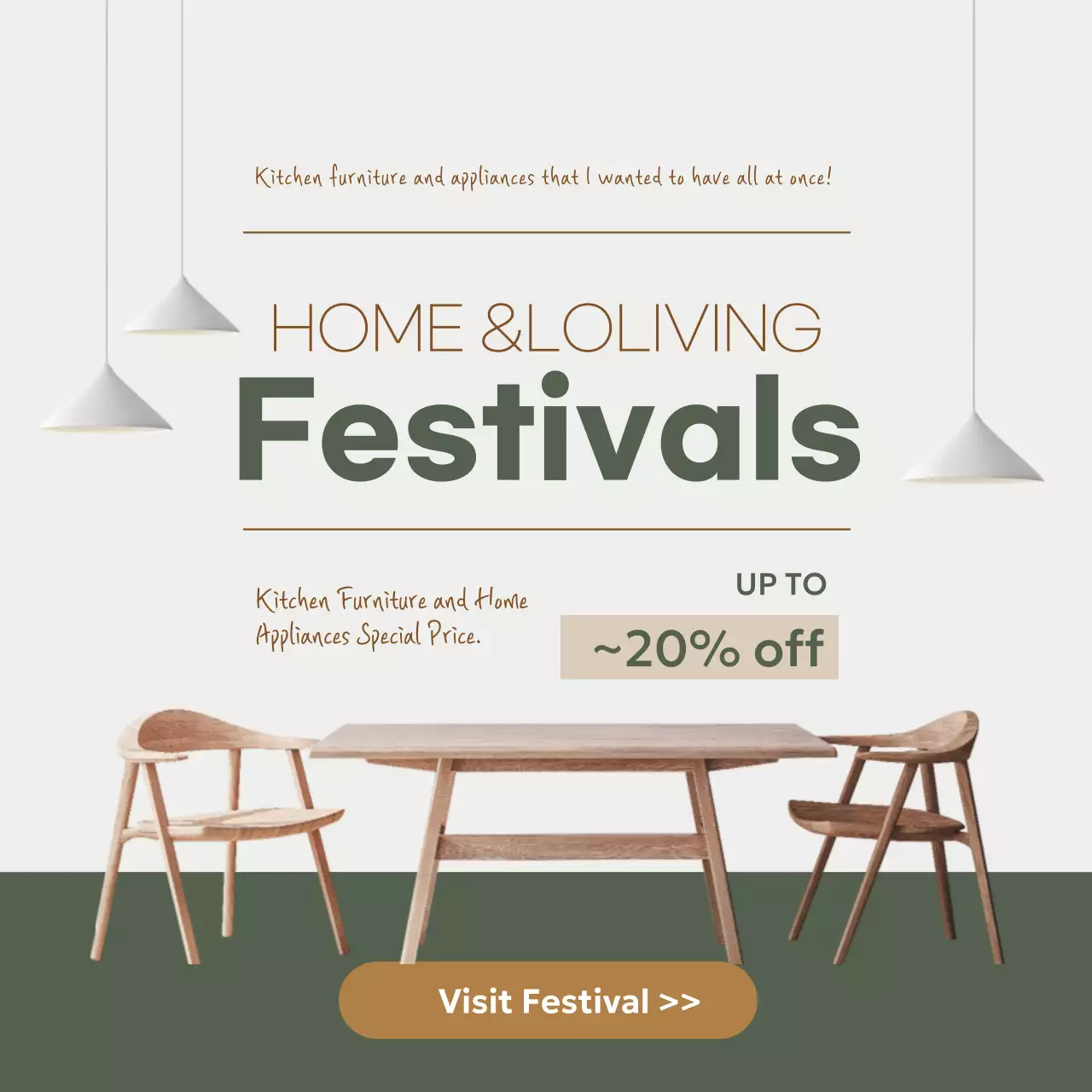 Beige Modern Home Promotion Social Media Post