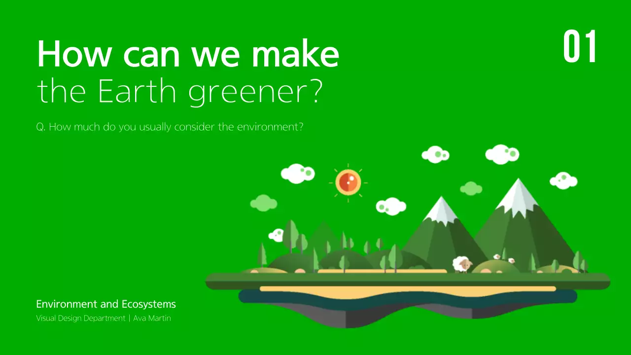 Green Modern Environment Guide Presentation