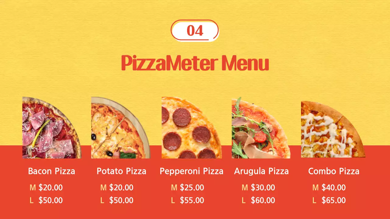 옐로우 모던 피자 사업 계획 프레젠테이션