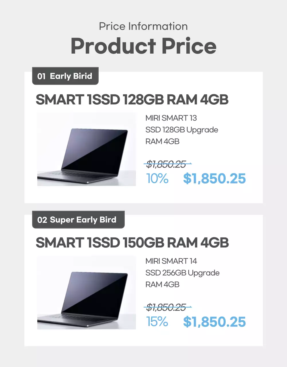 Grey Modern Laptop Advertisement Poster