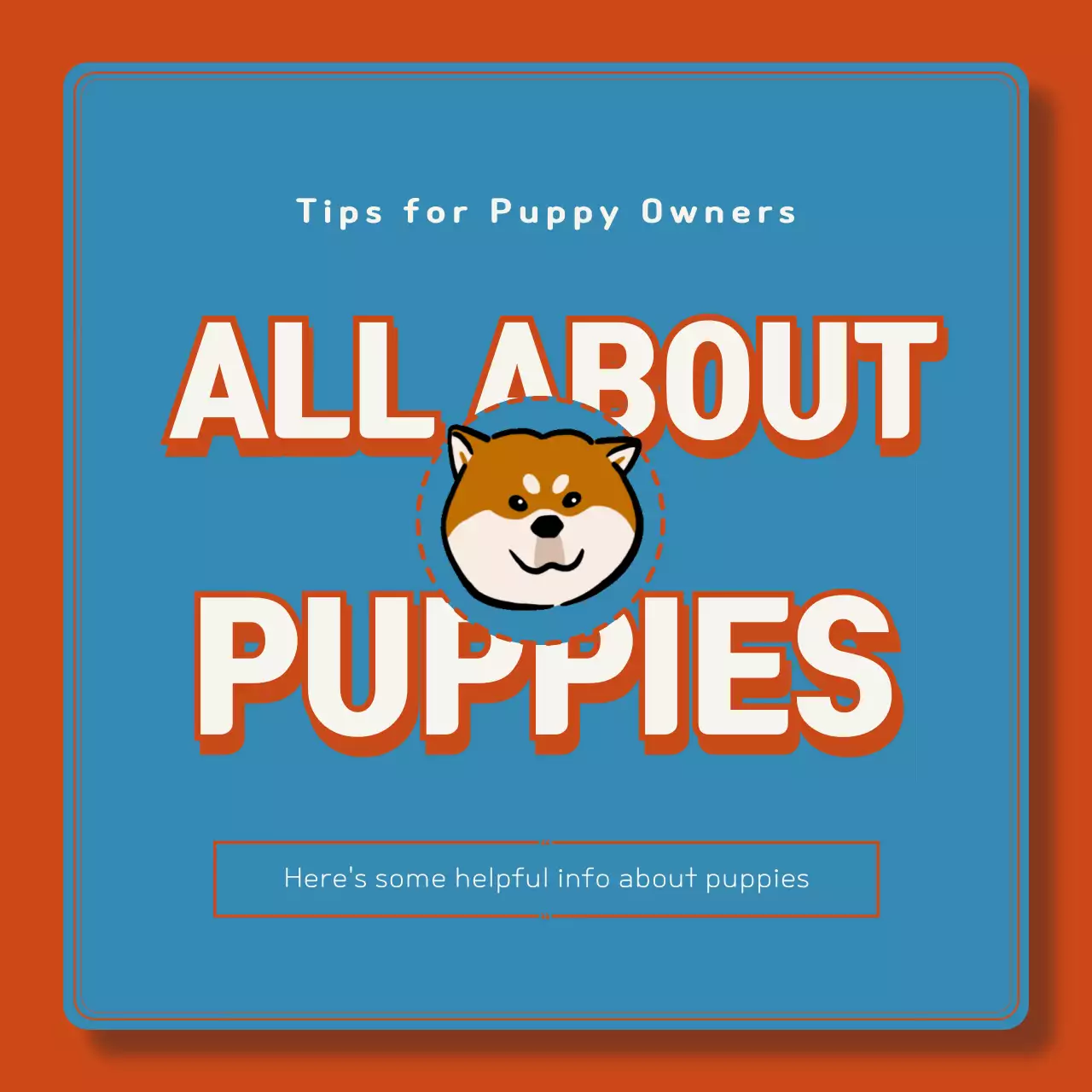 Orange Modern Puppy Guide Instagram Carousel
