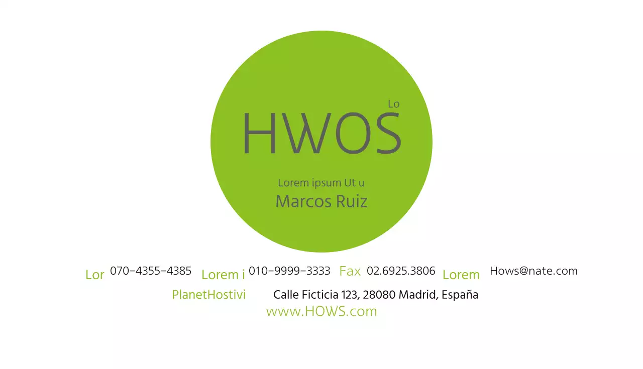 GreenSimpleTarjeta de visita