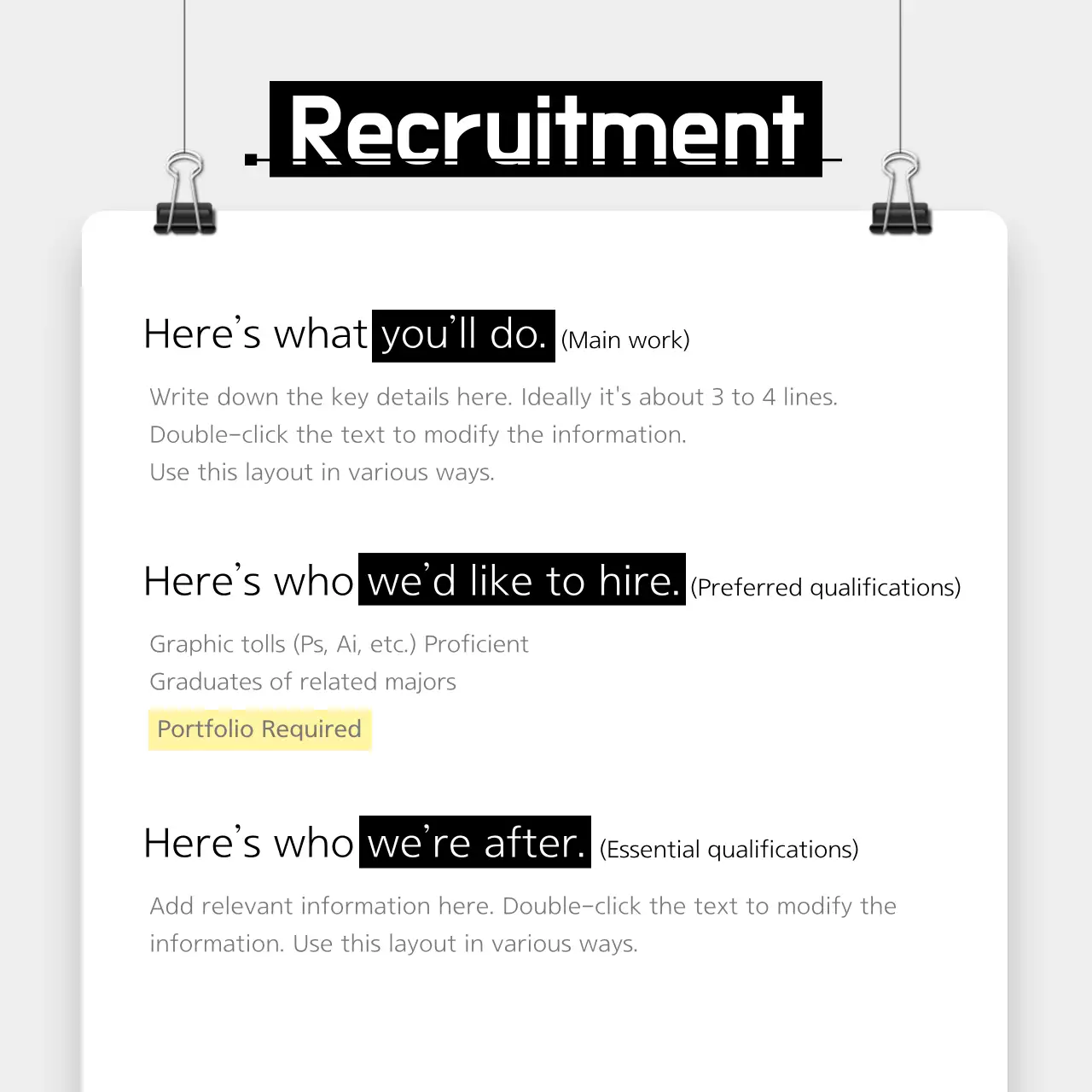Job Postings CardNews