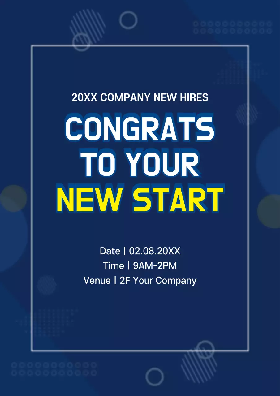 Blue Modern Company Announcement Poster