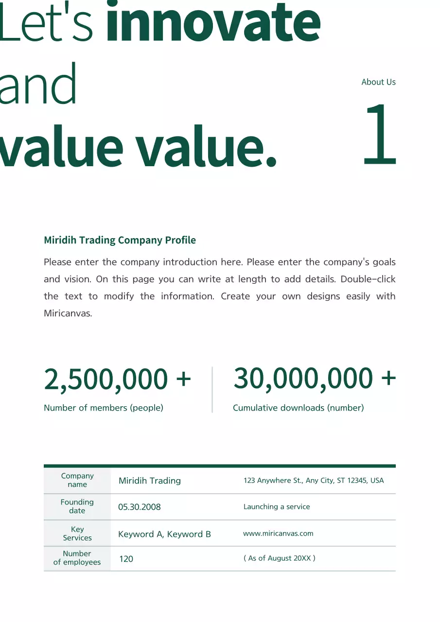 Proposta comercial simples, verde e tipográfica