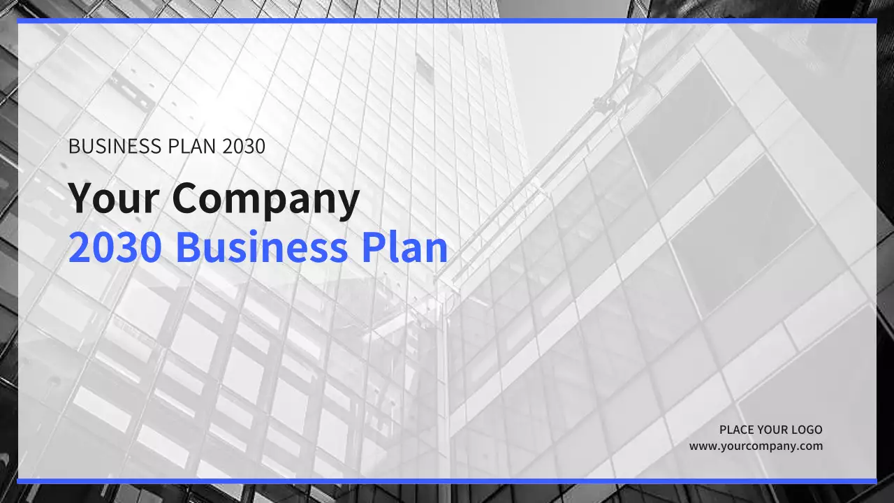 Blue Professional Business Plan Document Presentation