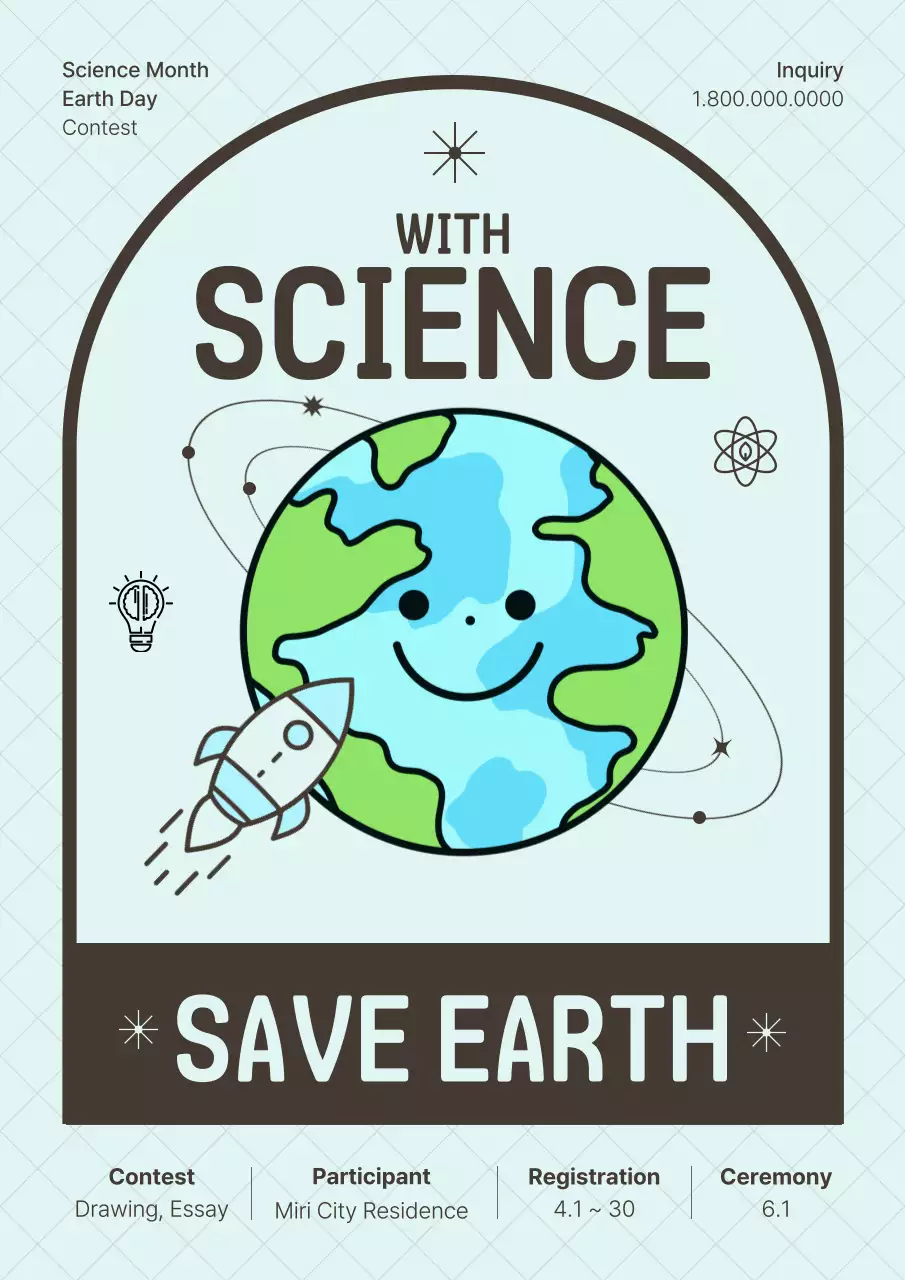 Mint Minimal Science Contest Poster