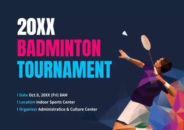 Poster Acara Bulutangkis Modern Angkatan Laut