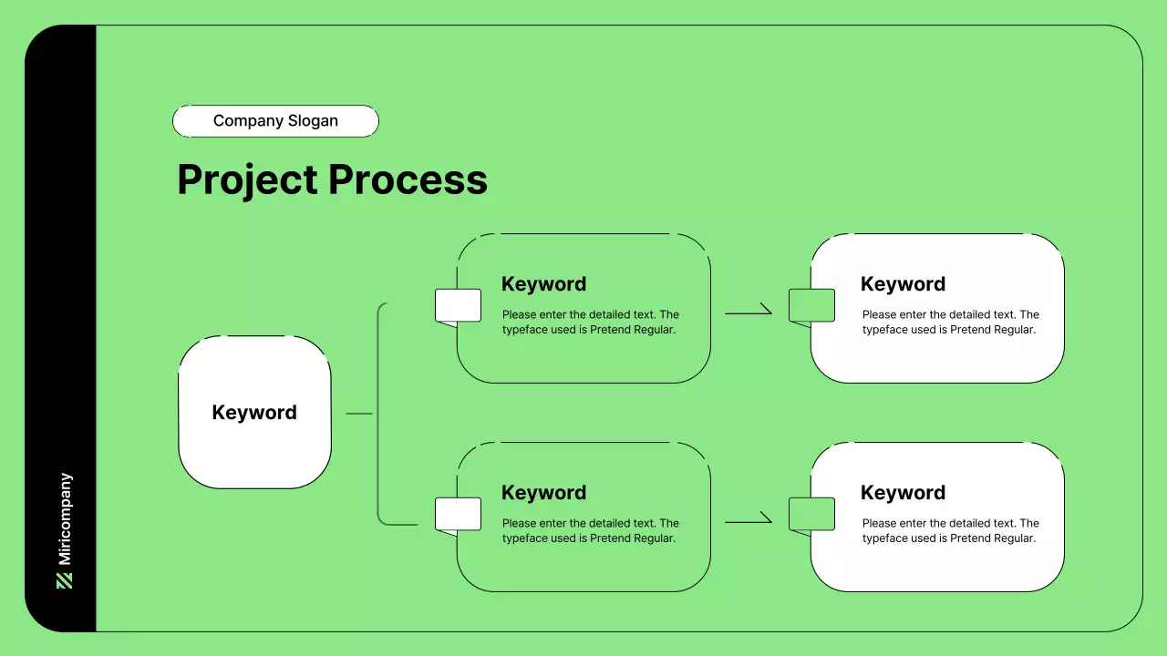 Business illustration with simple lines and green color