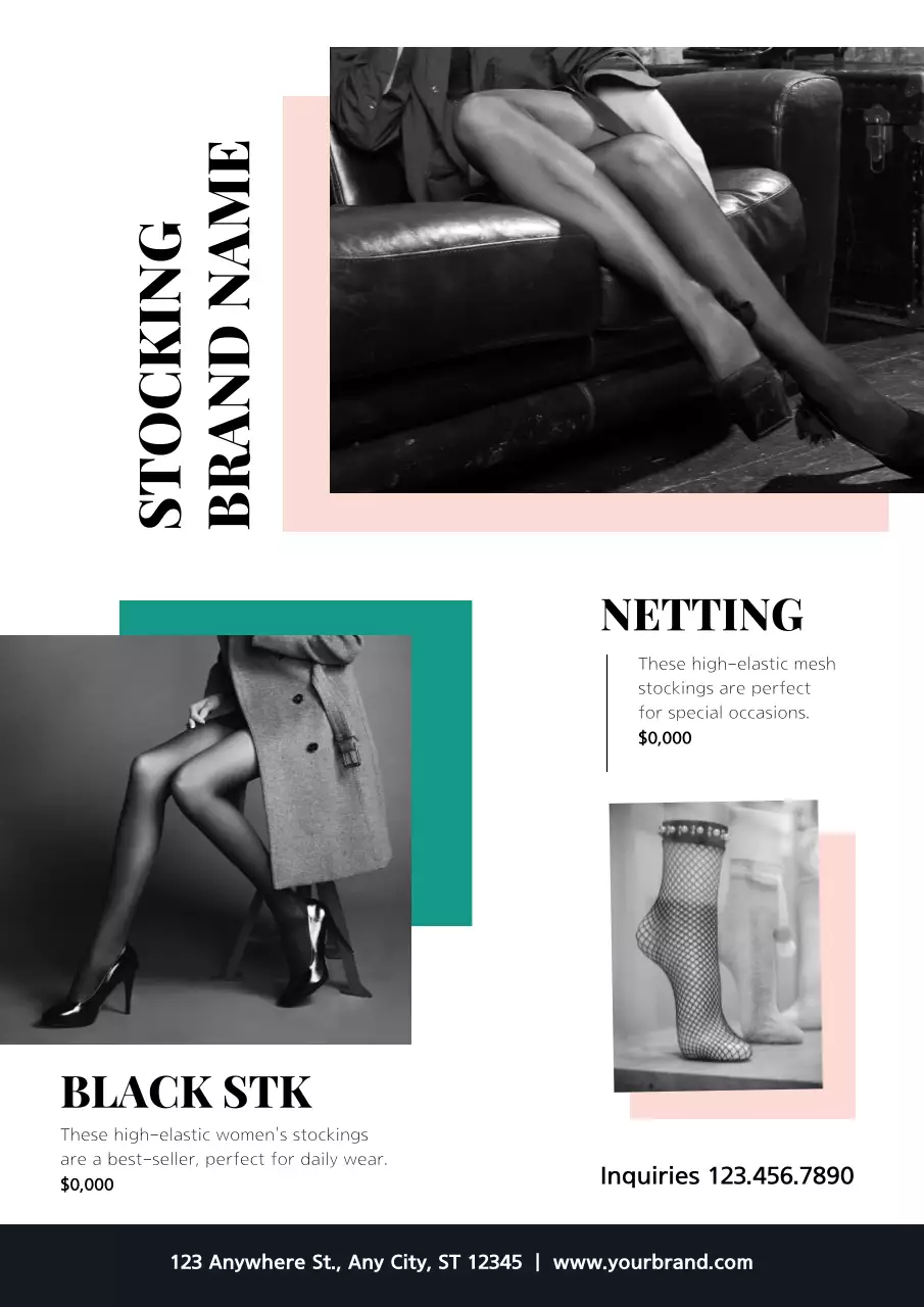 Black Modern Stockings Promotion Poster