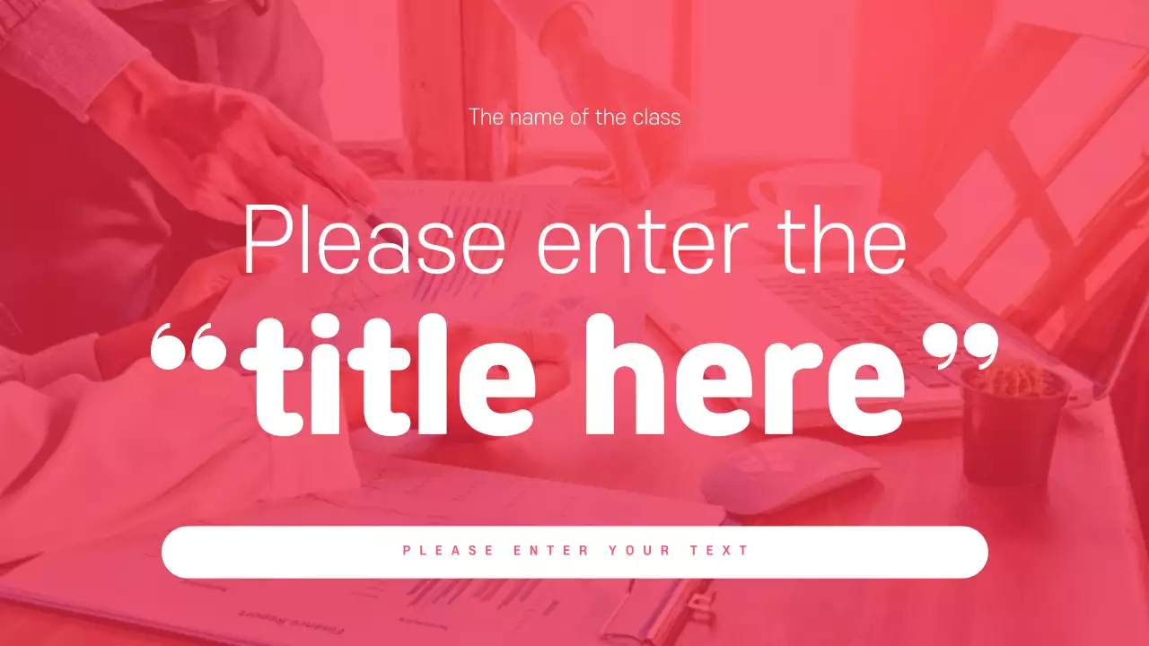 Discussion presentation of text highlighting and photo layout in red