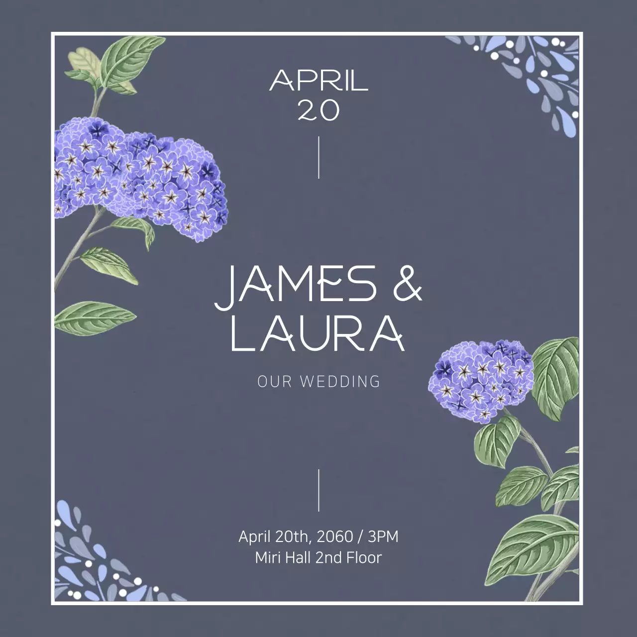 A sentimental wedding invitation with a floral pattern in beige tones.
