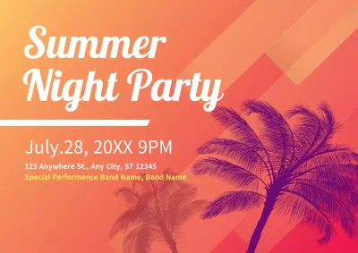 Orange Trendy Summer Event Poster