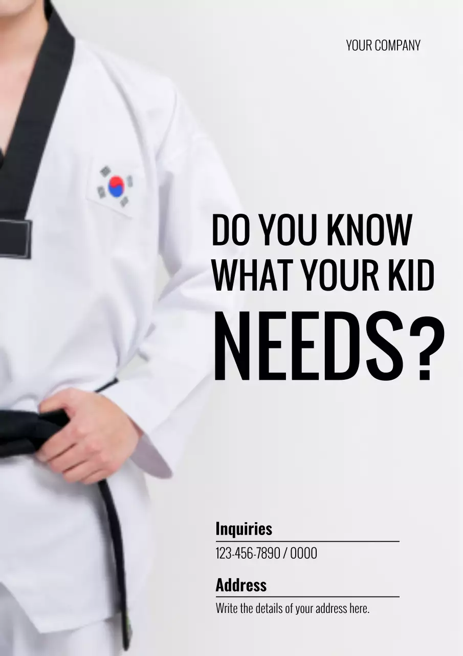 White Traditional Martial Arts Advertisement Poster